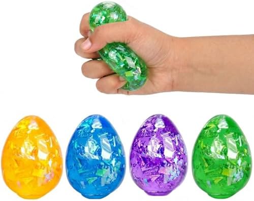 Egg squishy stress ball set of four soft squeeze toys