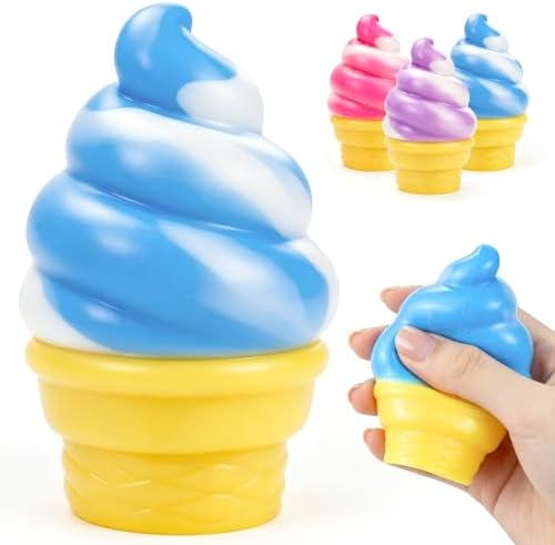 blue raspberry soft serve ice cream squishy cone