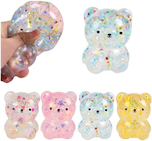 Blue confetti gummy bear candy squishy fidget toy