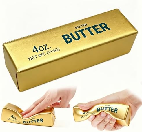 Shiny gold butter stick squishy