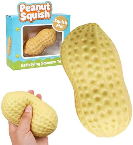 Jumbo peanut squishy realistic slow rising stress relief squeeze toy