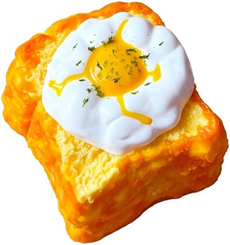 Silicone egg squishy toast soft sticky squeeze sensory toy