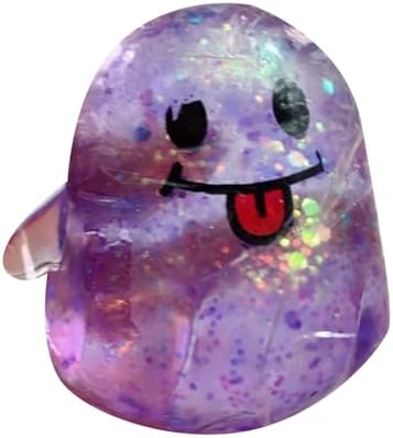 Purple glitter ghost squishy slow rising squeeze toy