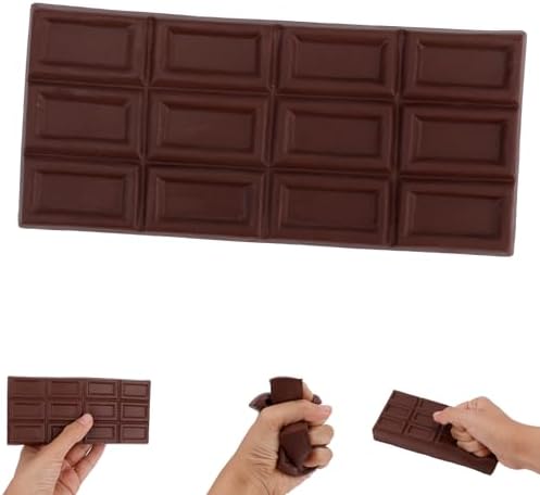 Jumbo thick chocolate bar squishy slow rising squeeze stress toy