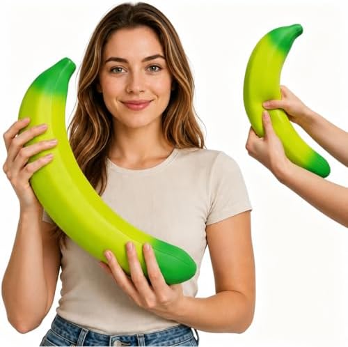 Green banana squishy giant slow rising squeeze stress relief toy