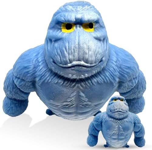 Frosted blue monkey squishy stretchy gorilla toy