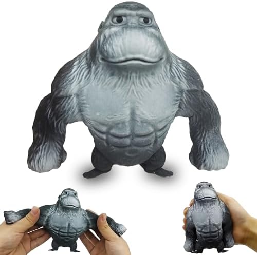 Grey silverback monkey squishy gorilla squeeze stress toy