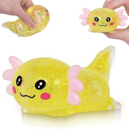 Sunny yellow axolotl squishy soft slow rising squeeze toy