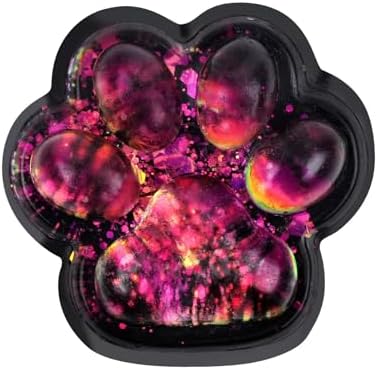 Red galaxy glitter cat squishy paw