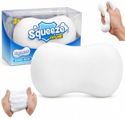 White soap squishy slow rising stress relief bar