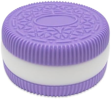 Single purple sandwich biscuit cookie squishy with lacy stamped top