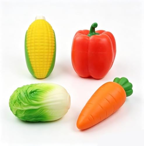 Vegetable corn squishy 4 pack with carrot pepper and cabbage
