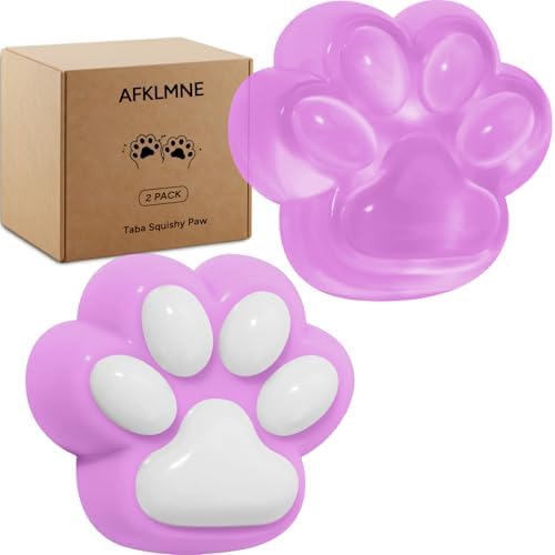 Purple cat squishy paw 2 pack slow rising squeeze toy