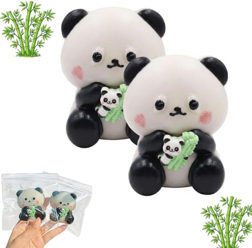 Panda family squishy two pack with mama and baby panda