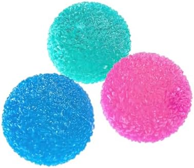 Three crystal-textured mochi squishy stress balls