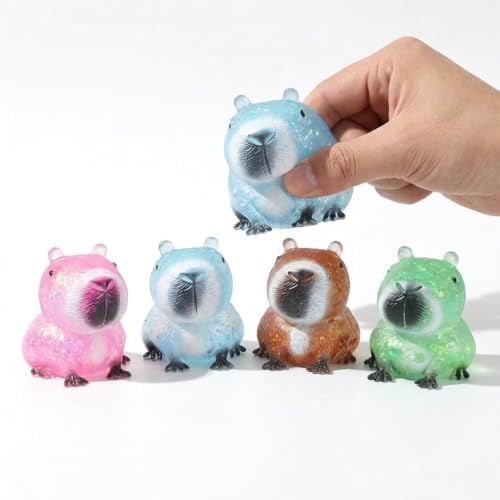 Capybara squishy 4 pack glitter slow rising stress relief toys