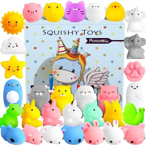 Fidget egg squishy minis thirty squeeze animals for busy hands