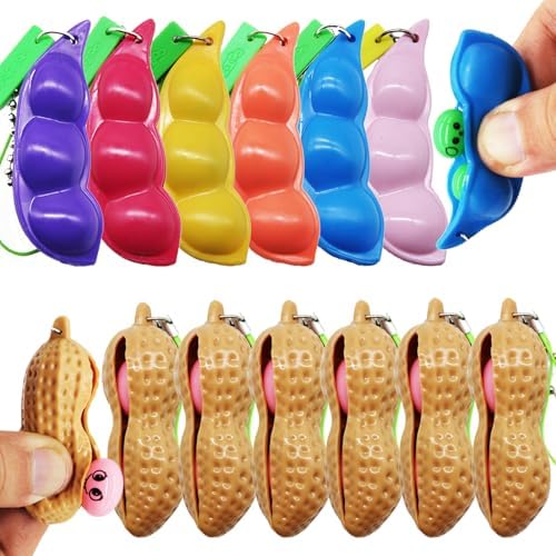 Soybean squishy squeeze bean party favors 12 pack assorted