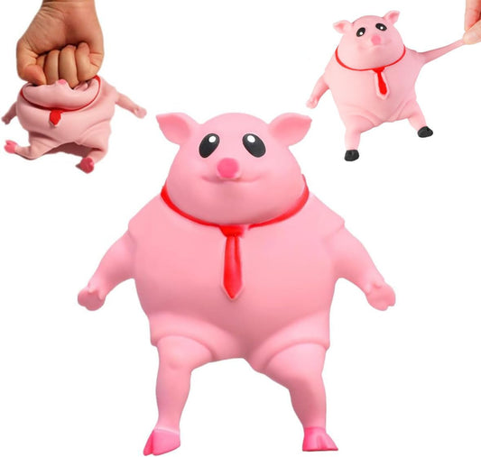 Stretchy pink pig squishy piggy sensory toy