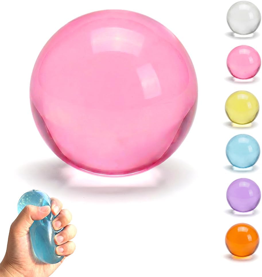 Soft pink coconut squishy slow rising squeeze stress ball