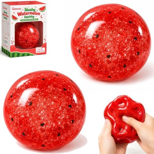 Jumbo watermelon squishy 2 pack red slushy balls