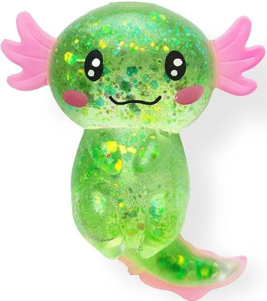 Glitter Axolotl Squishy Slow Rising Squeeze Stress Relief Toy