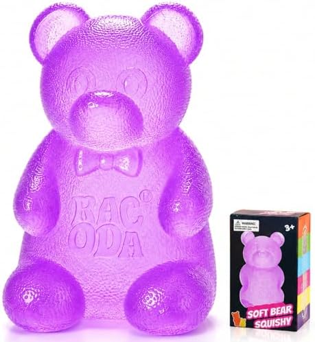Purple jelly bear squishy slow rising soft squeeze toy