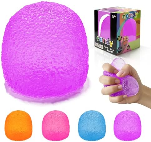 Purple gumdrop squishy stress ball slow rising squeeze toy