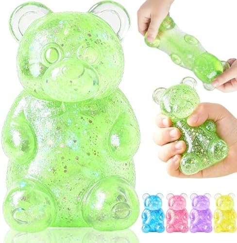 Green glitter sugar bear squishy slow rising squeeze toy