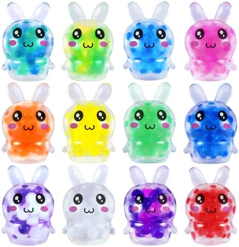 Kawaii bunny squishy 12 pack water bead jelly squeeze toy