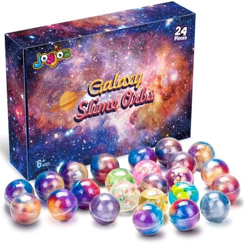 Galaxy squishy ball confetti slime orbs, 24 pack