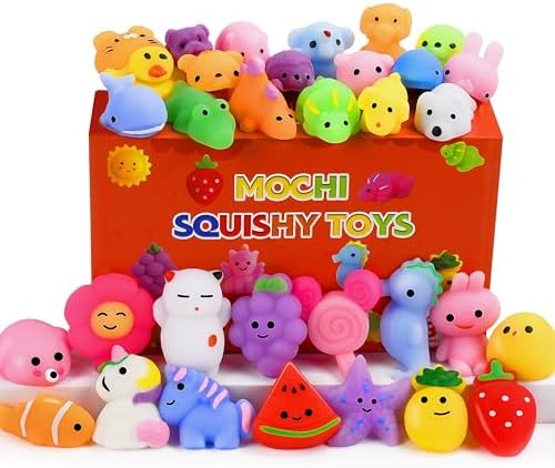 Egg squishy pack of thirty two kawaii mochi squishies