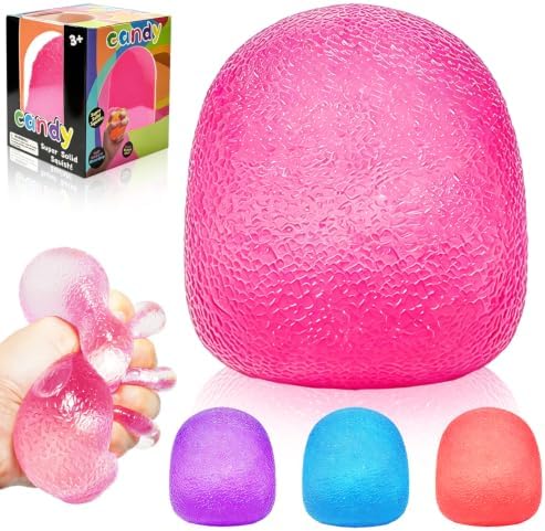 Pink candy squishy sugar squeeze stress ball