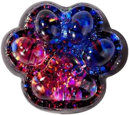 Blue galaxy glitter cat squishy paw