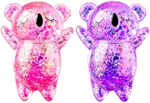 Pink and purple glitter koala squishy 2 pack