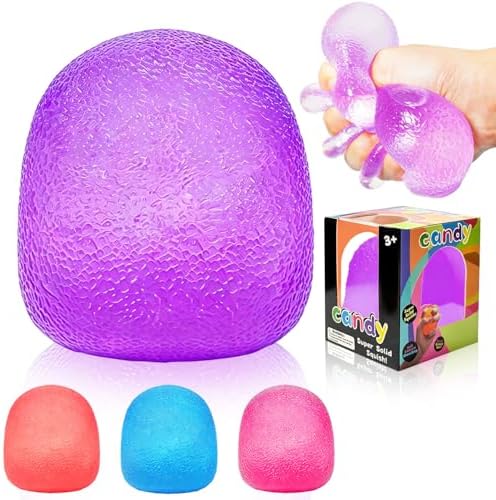 Purple candy squishy squeeze stress ball