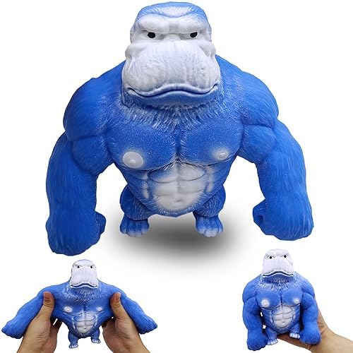 Large blue and white monkey squishy soft gorilla toy