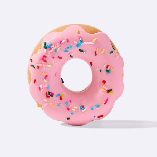 Soft pink donut squishy pocket squeeze