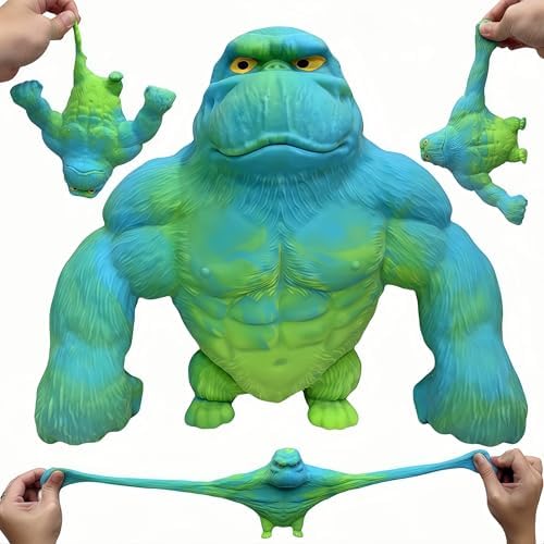 Teal green stretchy monkey squishy gorilla toy