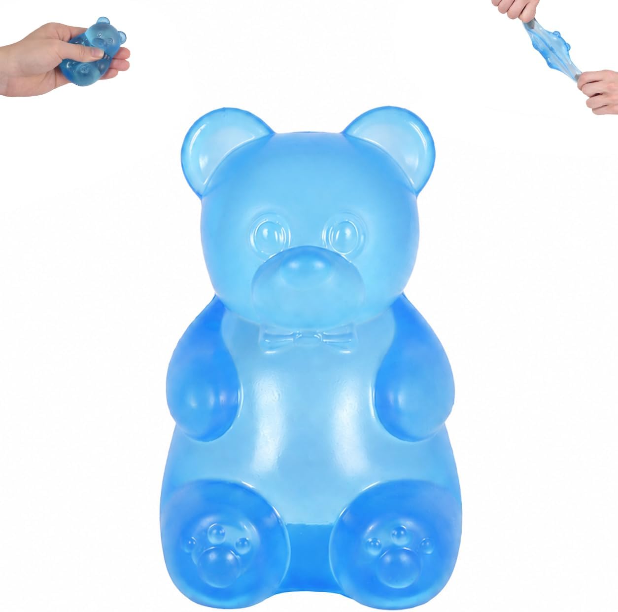 Translucent blue bear squishy slow rising squeeze toy