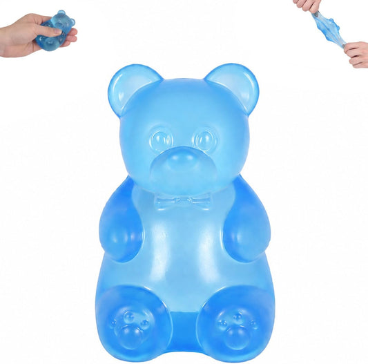 Translucent blue bear squishy slow rising squeeze toy