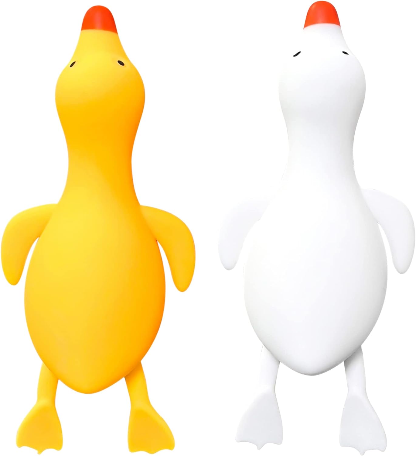 Two pack yellow and white duck squishy squeeze set
