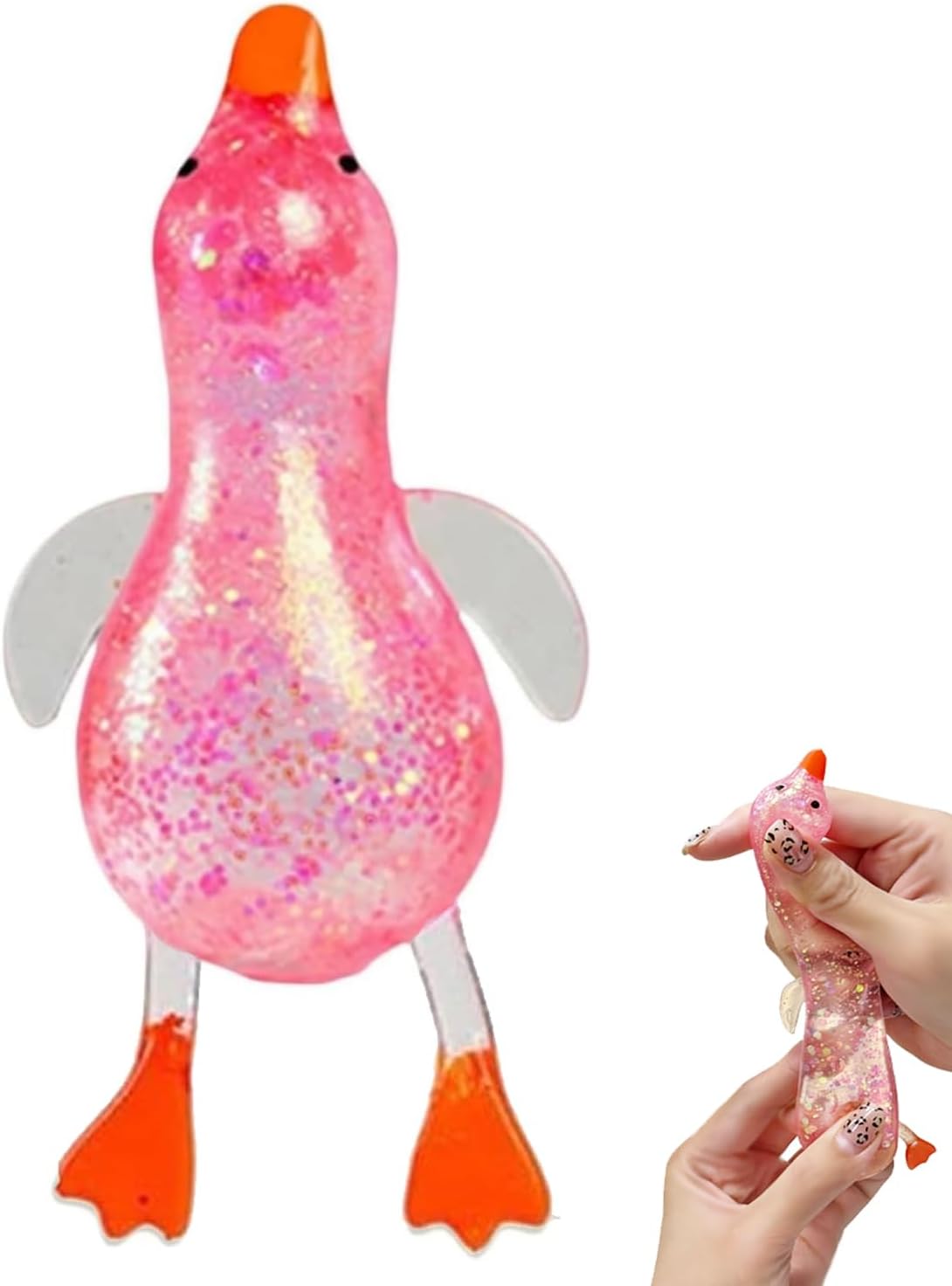 Pink duck squishy cute slow rising squeeze stress relief toy