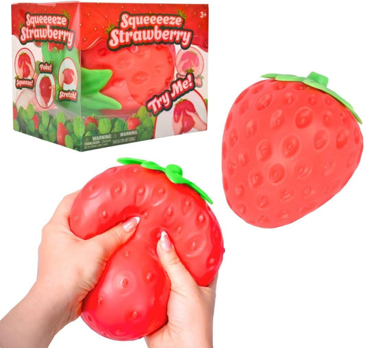 Extra large strawberry squishy slow rising squeeze stress toy