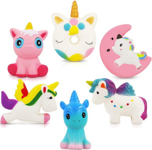 Kawaii galaxy squishy ball unicorn squishies six pack