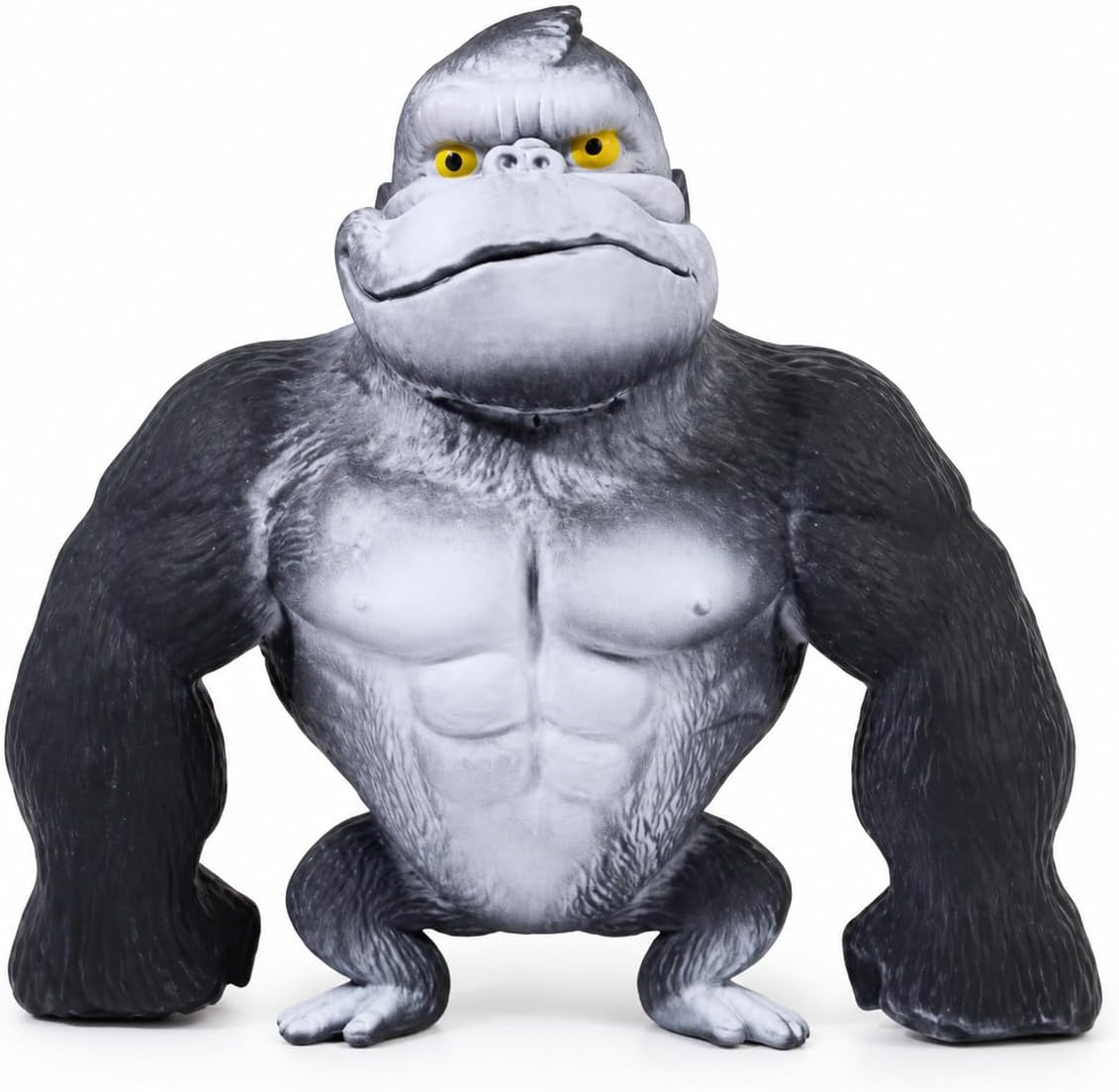 Silver grey monkey squishy stretchy ape squeeze toy
