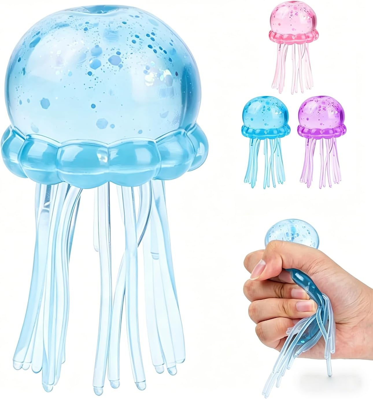 Sky blue cute jellyfish squishy slow rise squeeze toy