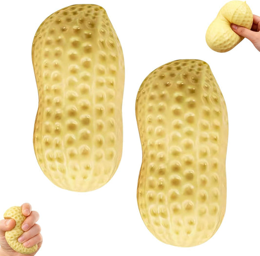 Slow rising peanut squishy soft squeeze stress relief toy 2 pack
