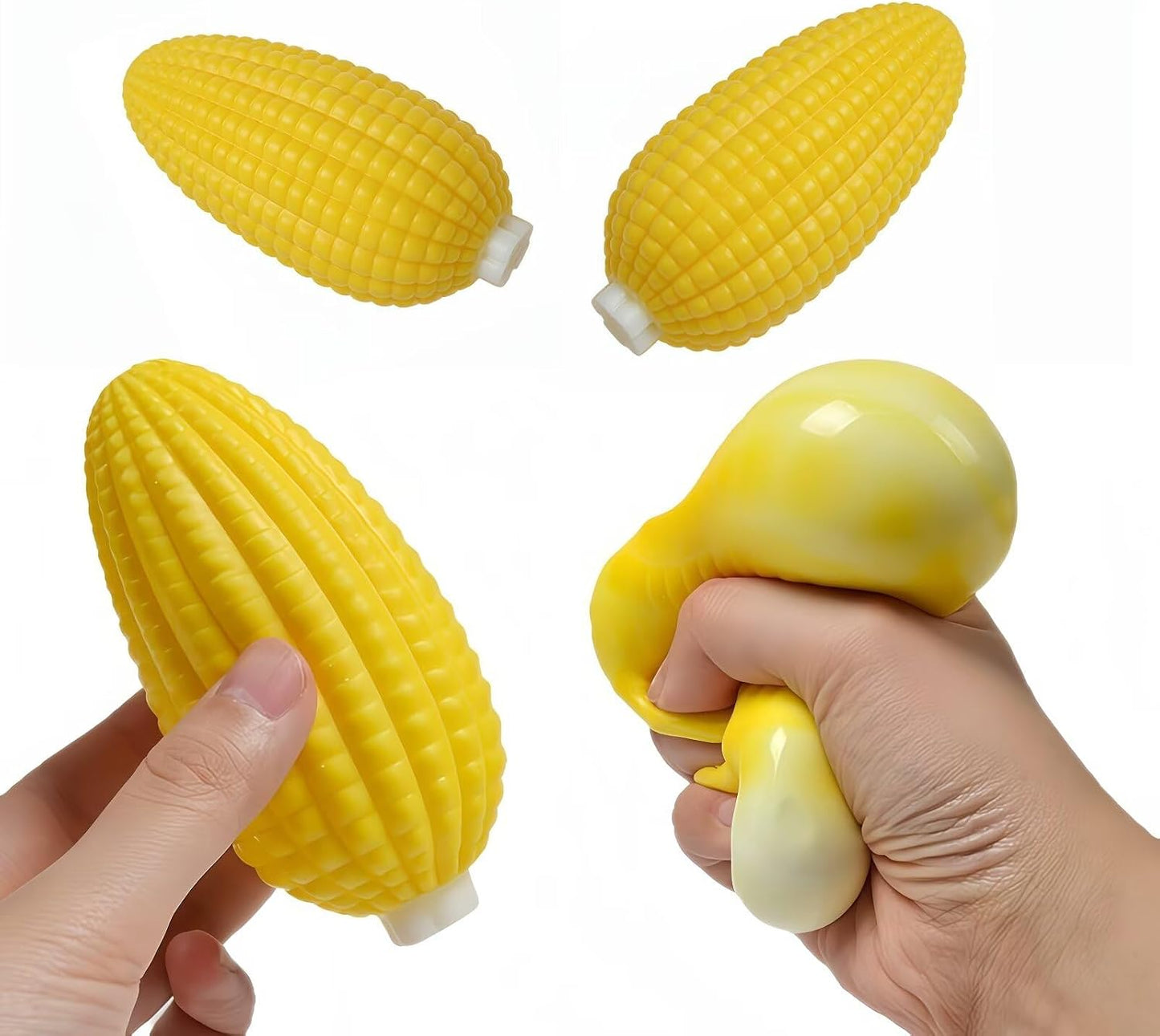 2 pack corn squishy squeeze stress ball fidget toys