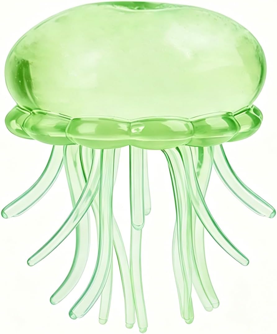 Green soft jellyfish squishy slow rising squeeze sensory toy